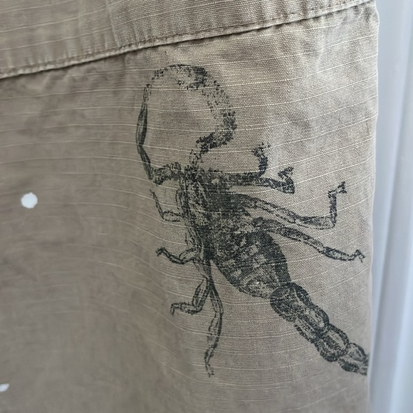 Vintage rare  Polo jeans military cargo trouser scorpion painted on leg - Picture 5 of 9